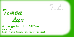 timea lux business card